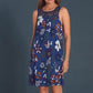 👗 LIMITED-TIME 50% OFF! Women's Sleeveless Lace Patchwork Floral Swing Dress, Casual Loose Summer Midi Dress