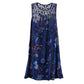 👗 LIMITED-TIME 50% OFF! Women's Sleeveless Lace Patchwork Floral Swing Dress, Casual Loose Summer Midi Dress
