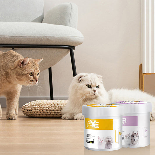 🐾50% OFF NOW! Natural Plant-Based Pet Eye & Ear Cleaning Wipes – pH-Balanced Gentle Pre-Moistened Grooming Wipes for Dogs, Cats, Rabbits & Small Animals