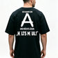 👕50% OFF NOW! Men Urban Streetwear Graphic T-Shirt – Oversized Loose Fit, German Letter Back Print, Breathable Casual Short Sleeve Tee For Daily & Street Style