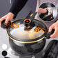🍲LAST DAY 50% OFF! All-in-One Non-Stick Enamel Micro-Pressure Cooker – Fast Safe Stew Pot with Pressure Valve, Dual Heat-Resistant Handles for Home Cooking