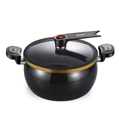 🍲LAST DAY 50% OFF! All-in-One Non-Stick Enamel Micro-Pressure Cooker – Fast Safe Stew Pot with Pressure Valve, Dual Heat-Resistant Handles for Home Cooking