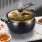 🍲LAST DAY 50% OFF! All-in-One Non-Stick Enamel Micro-Pressure Cooker – Fast Safe Stew Pot with Pressure Valve, Dual Heat-Resistant Handles for Home Cooking