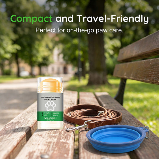 🐾50% OFF NOW! Moisturizing Pet Paw & Nose Balm Stick – Vitamin E Enriched Soothing Paw Care Cream, Portable Travel-Friendly Lick-Safe Balm for Dogs & Cats