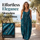 👗50% OFF NOW! Women's Sleeveless Floral Maxi Dress – Relaxed Loose Fit, Button Detail, Side Pockets, Premium Fabric, Casual Holiday Daily Long Dress