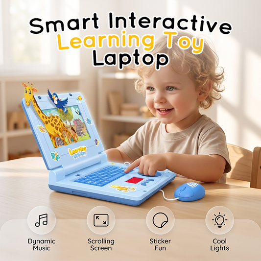 💻50% OFF NOW! Kids Smart Interactive Learning Laptop Toy – Educational Toddler Computer with Lights, Music & Mouse, Boost Motor Skills & Creativity for Early Education