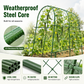 🌱50% OFF NOW! Modular Arched Plant Trellis System, Stable Arch Support Trellis, Rust‑Resistant Galvanized Steel, Adjustable Width & Height for Climbing Vegetables Cucumber Vine Plants