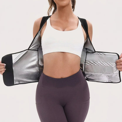 🩱50% OFF NOW! Women's Short Sleeve Compression Body Shaper – Adjustable Waist Trainer, Tummy Control Posture Corrector, Sweat Enhancing Shapewear for Workout & Daily Wear