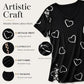 👗 LIMITED-TIME 50% OFF! Women’s Heart Print Cutout Lace-Up Short Sleeve Top, Casual V-Neck Daily Blouse