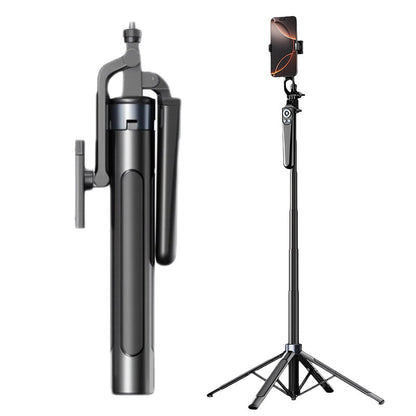 📸50% OFF NOW! 4-Leg Selfie Stick Tripod for Phone – All-in-One Extendable Selfie Stick & Tripod Stand, 360° Rotation with Bluetooth Remote, Portable Cell Phone Holder for Travel, Vlogging & Outdoor Shooting