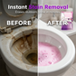 🚽50% OFF NOW! Automatic Foaming Toilet Bowl Cleaner Powder – Peach Scented Deep Clean Toilet Cleaning Powder, Powerful Stain & Limescale Remover, Easy Use Bathroom Cleaner for Home