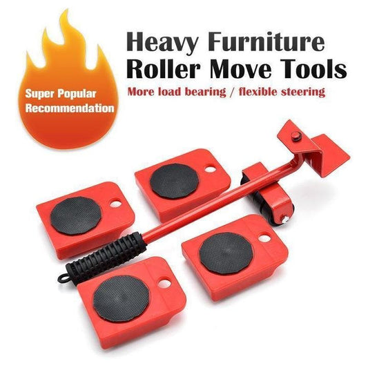 💪50% OFF NOW! Heavy Furniture Roller Move Tools, Furniture Moving System, Lift & Slide Up To 800 Lbs, 360° Rotation, Floor-Friendly Pads, Easy To Move Heavy Sofa Fridge Cabinet Alone