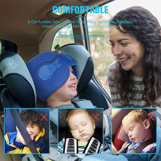 🚗 LIMITED-TIME 50% OFF! Kids Car Seat Head Support Strap – Cloud-Soft Plush Adjustable Nap Band with Thick Padded Side Cushions