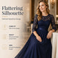 👗 LIMITED-TIME 50% OFF! Women's 3/4 Sleeve Lace Chiffon Maxi Dress, Formal Evening Wedding Guest Long Gown