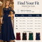 👗 LIMITED-TIME 50% OFF! Women's 3/4 Sleeve Lace Chiffon Maxi Dress, Formal Evening Wedding Guest Long Gown