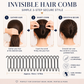 50% OFF NOW! Flexible Invisible Grip Flyaway Hair Comb – Secure Hold Hair Finishing Comb for High Ponytails, Lightweight No Damage Hair Styling Tool for Sleek Polished Look