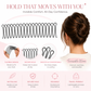 50% OFF NOW! Flexible Invisible Grip Flyaway Hair Comb – Secure Hold Hair Finishing Comb for High Ponytails, Lightweight No Damage Hair Styling Tool for Sleek Polished Look