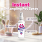 🐶50% OFF NOW! Instant Pet Detangling Hair Care Spray – Knot Remover Silky Finish Quick Dry Fur Detangler, No Rinse Grooming Spray for Dogs & Cats Long Short Hair Daily Grooming