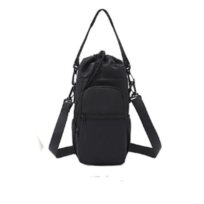 🥤50% OFF NOW! Water Bottle Carrier Bag with Phone Pockets – Adjustable Crossbody Water Sling Holder, Lightweight Portable Water Bottle Bag for Hiking Gym Walking Travel & Daily Use