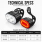 🏆 Last Day Special Price £9.99 ! 🔦USB Rechargeable Bike Light Set – Bright Front Headlight & Rear Warning Light, Weather Resistant For Night Cycling 🚲