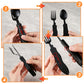 🏕️50% OFF NOW! 4‑In‑1 Outdoor Folding Multifunctional Tableware‑ Stainless Steel Portable Camping Cutlery Set, Fold‑Up Fork Spoon Knife Combo for Camping, Hiking & Picnic