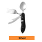 🏕️50% OFF NOW! 4‑In‑1 Outdoor Folding Multifunctional Tableware‑ Stainless Steel Portable Camping Cutlery Set, Fold‑Up Fork Spoon Knife Combo for Camping, Hiking & Picnic