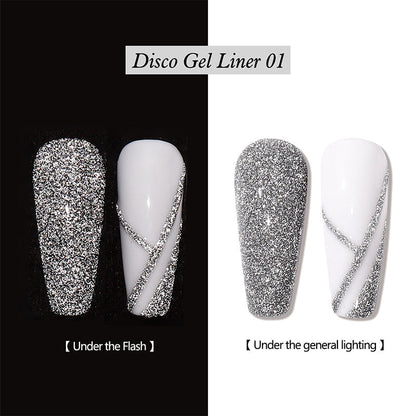 💅 LAST DAY SALE 50% OFF⚡50K+ SOLD! Reflective Glitter Gel Nail Polish Liner – Ultra-Fine Brush for Precision DIY Nail Art Lines