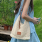 👜 LIMITED-TIME 50% OFF! Roomy Crochet Woven Shoulder Bag, Breathable Hollow Out Summer Beach Tote Handbag ✨