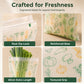 🥬 LIMITED-TIME 50% OFF! FreshLock Breathable Produce Storage Bags, Rice Bran Composite Vegetable Fruit Preservation Bags for Fridge