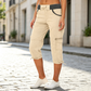 👖50% OFF NOW ! ✨Women's High-Waist Cargo Capri Pants – Breathable Cotton with Utility Pockets, Adjustable Cuffs Casual Summer Trousers