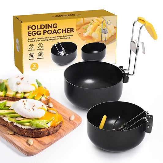 🍳 LIMITED-TIME 50% OFF! Foldable Non-Stick Egg Poacher Mold, Reusable Egg Cooker Cups for Perfect Poached Eggs