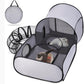 🐾50% OFF NOW ! 🎪3-in-1 Large Cat Tunnel Playpen – Foldable Breathable Mesh Pet Enclosure, Indoor Outdoor Cat Play Tent for Play & Lounging