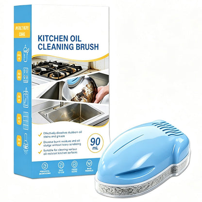 🧽50% OFF NOW ! 🧼Kitchen Oil Cleaning Brush with Built-in Soap Dispenser – Non-Slip Deep Clean Scrub Brush for Stove Dish Pot Household Kitchen Use