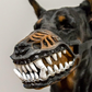 🎃50% OFF NOW ! 🐶Halloween Realistic Spoof Pet Muzzle – Scary Bloody Fangs Dog Costume Muzzle, Adjustable Funny Cosplay Accessory for Halloween Party