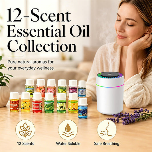 🌿50% OFF NOW ! ✨12‑Pack Water‑Soluble Essential Oils Set – Multi‑Scent Aromatherapy Collection