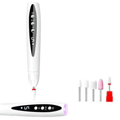 💅 50% OFF NOW ! ✨2-in-1 Electric Nail Drill with UV Gel Light – Portable Manicure Pedicure Kit, Adjustable Speed Home Nail Care Tool for Thick Nails