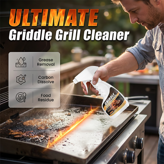 🔥50% OFF NOW ! ✨Kitchen & BBQ Grill Cleaning Spray – Ultimate Griddle Grill Cleaner, Remove Grease, Dissolve Carbon & Food Residue for Backyard Barbecue