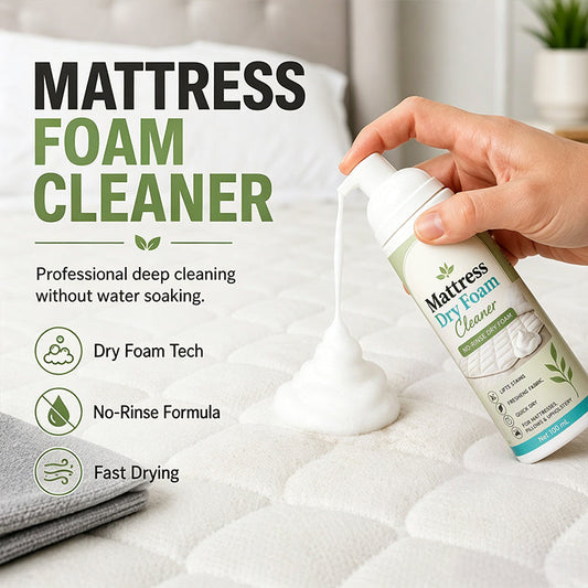 🛏️50% OFF NOW! No-Rinse Mattress Dry Foam Cleaner‑Deep Stain Remover Foam Spray, Fast Drying Fabric Cleaner for Mattress, Pillows & Upholstery