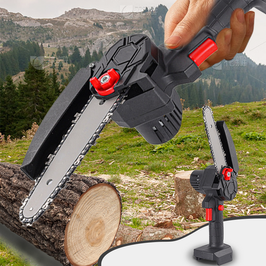 50% OFF NOW! Brushless Electric Cordless Handheld Mini Chainsaw, Portable Battery Powered Small Chain Saw for Tree Trimming, Branch Cutting, Garden & Wood Cutting Work