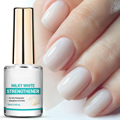 💅Buy 1 Get 1 FREE! Professional Milk Protein Nail Strengthener – Glazed Donut Lilac Mirror Aurora Nail Hardener, Fast Air‑Drying Nail Care Polish for Weak Brittle Nails