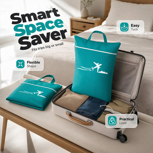 🧳50% OFF NOW! Large Waterproof Travel Laundry Bag‑Smart Space‑Saver Portable Dirty Clothes Storage Pouch with Handle, Flexible Zipper Organizer for Suitcase, Business Trips & Vacations