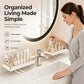 🚿50% OFF NOW! No-Drill Kitchen Sink Sponge Holder & Drain Rack‑Under Sink Countertop Storage Shelf, Punch-Free Organizer for Bathroom & Kitchen