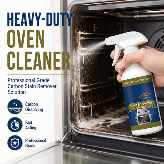 🧼50% OFF NOW! Heavy‑Duty Oven & Cooktop Cleaner Spray, Professional Grade Carbon Stain Remover, Fast‑Acting Foam Spray for Burnt Grease, Baked‑On Food, Kitchen Stove & Oven Cleaning