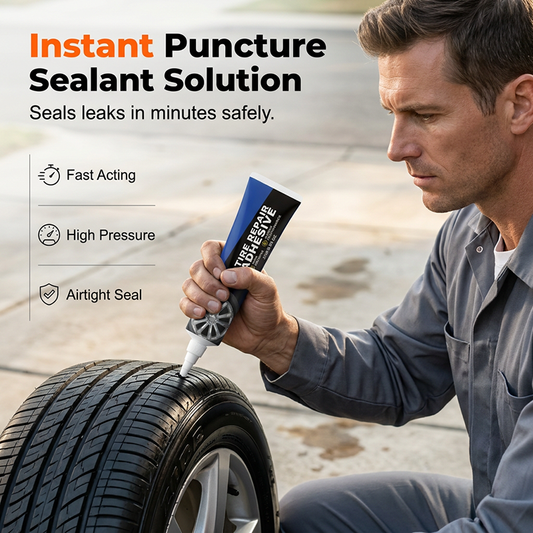 🚗50% OFF NOW ! ✨Tire Repair Adhesive Kit, Instant Puncture Sealant Solution, Fast‑Acting High‑Pressure Airtight Seal for Car & Motorcycle Tire Cracks
