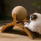 🐱50% OFF NOW! Sisal Cat Scratcher Ball with Cardboard Pad, 2‑in‑1 Cat Scratching Toy, Durable Wooden Frame Cat Scratcher for Indoor Cats, Protect Home Furniture from Cat Claw Damage