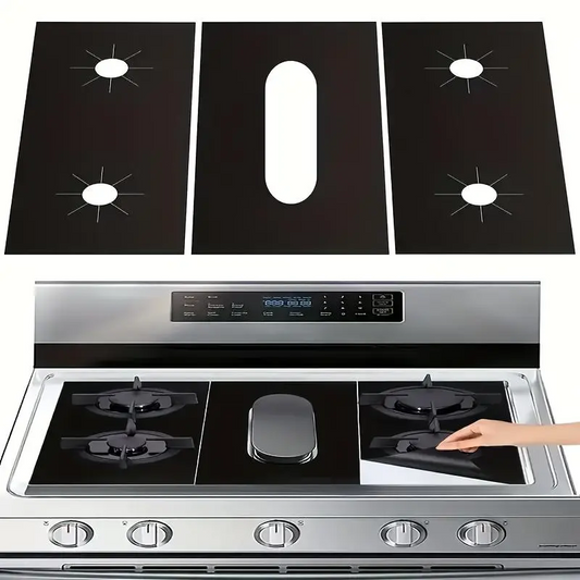 🍳50% OFF NOW! Reusable Gas Stove Burner Protectors – Non‑Stick Heat‑Resistant Stove Top Cover Liners, Washable Gas Range Protector Mats to Keep Cooktop Clean for Kitchen Cooking