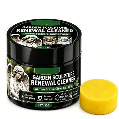 🌿50% OFF NOW! Garden Statue Renewal Cleaner Paste, Sculpture Restoration Cleaning Kit with Sponge, Remove Moss, Dirt & Stains for Stone, Resin & Metal Outdoor Ornaments
