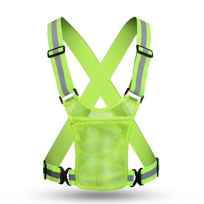 🦺50% OFF NOW! High Visibility Reflective Vest‑Adjustable Breathable Safety Running Gear with Pocket, Lightweight Reflective Safety Vest for Night Running, Cycling, Walking & Road Work