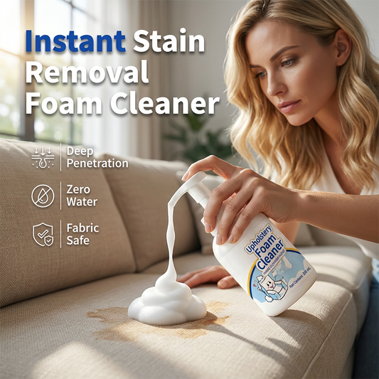 🛋️50% OFF NOW! No‑Wash Fabric & Upholstery Foam Cleaner‑Instant Stain Removal Foam, Deep Penetration Water‑Free Spot Remover for Sofa, Carpets & Textile Surfaces