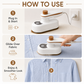 🧺50% OFF NOW! Mini Foldable Handheld Steamer for Travel‑Portable Fast‑Heat Steam Iron, Compact Garment Steamer for Home Business Trip & Vacation Wrinkle Remover